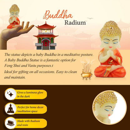 Buddha Statue | Resin Buddha Murti/ Radium Buddha Statue for Home Decor