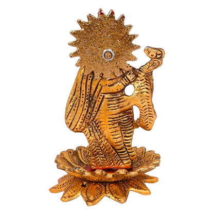 Radha and Krishna playing Flute | Brass Statue