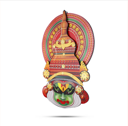 Kathakali Head/ Wall Hanging/ Wooden Kathakali Face Print