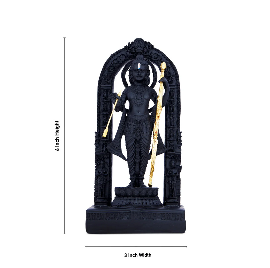 Ayodhya Rama Idol | Poly Resin Statue/ Black Ayodhya Ramar Statue for Pooja