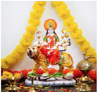 Goddess Maa Durga Devi Idol | Statue Sherawali MATA Rani | Spiritual Puja Vastu | Showpiece Home Decor| Car Dashboard Goddess