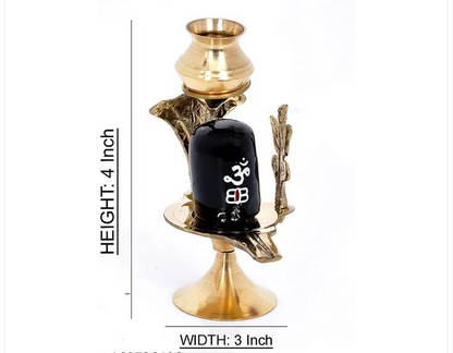 Brass Shiva Lingam for Pooja (Black Shivling No.0)